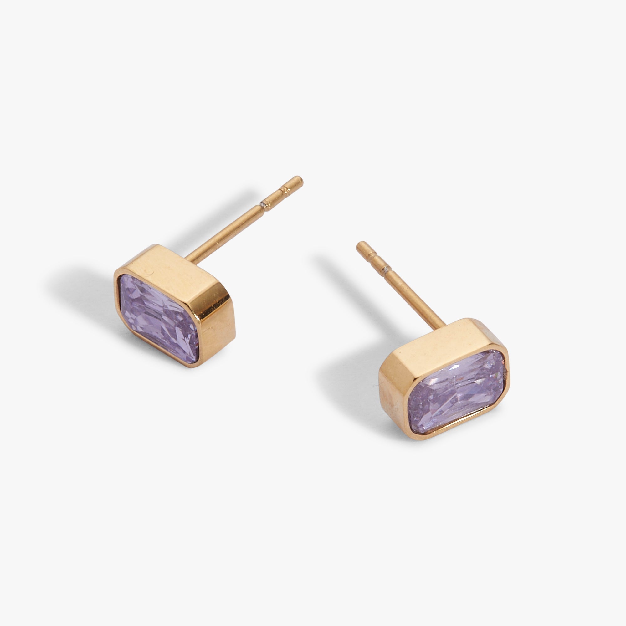 June Emerald - Cut Birthstone Stud Earrings - Destiny's Beautiful World