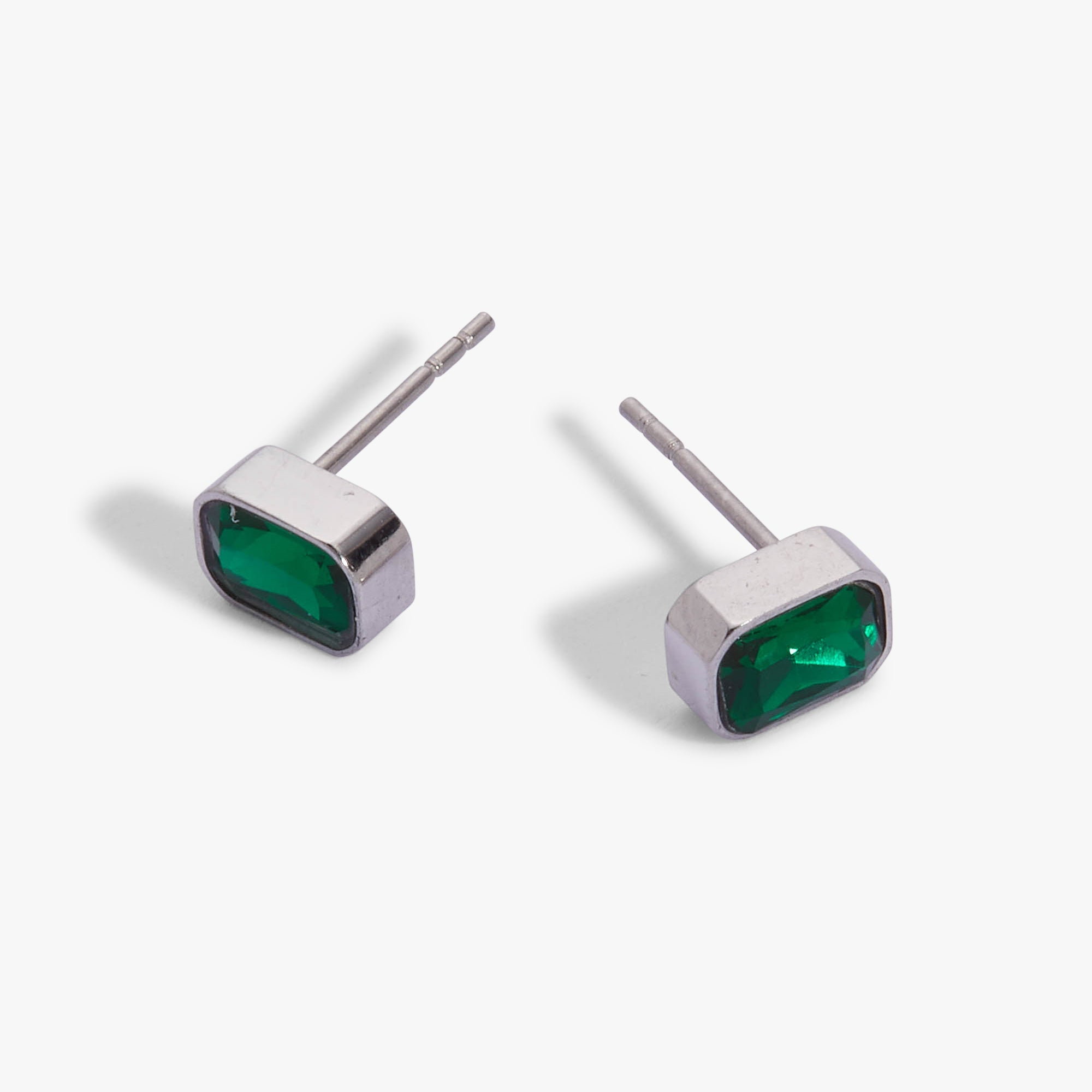 May Emerald - Cut Birthstone Stud Earrings - Destiny's Beautiful World