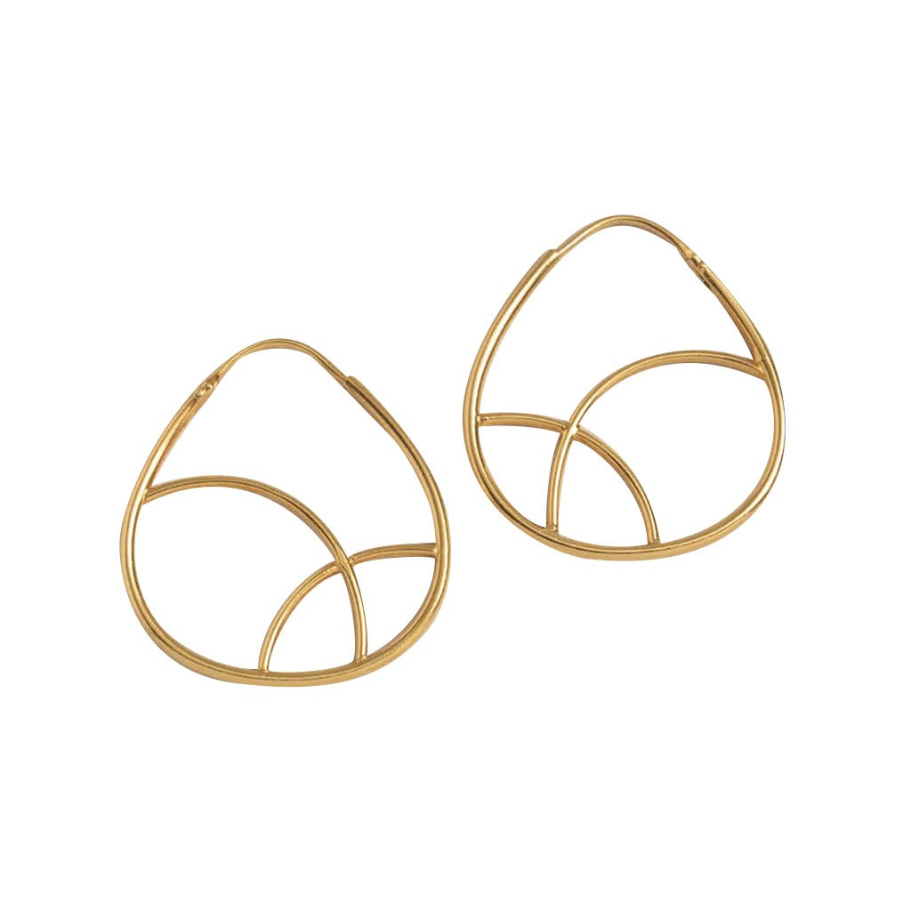 Geometric Gold Hoop Earrings - Destiny's Beautiful World