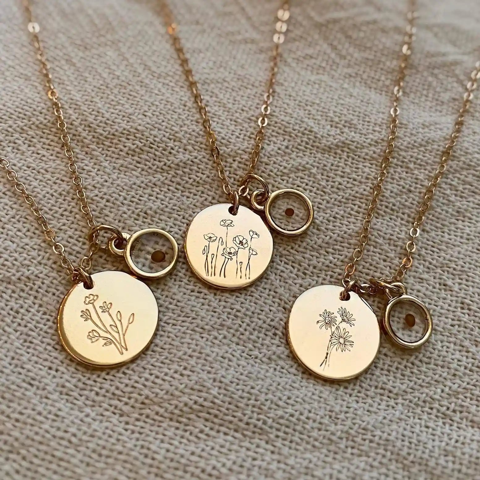 Wildflower Necklace with Mustard Seed - Destiny's Beautiful World
