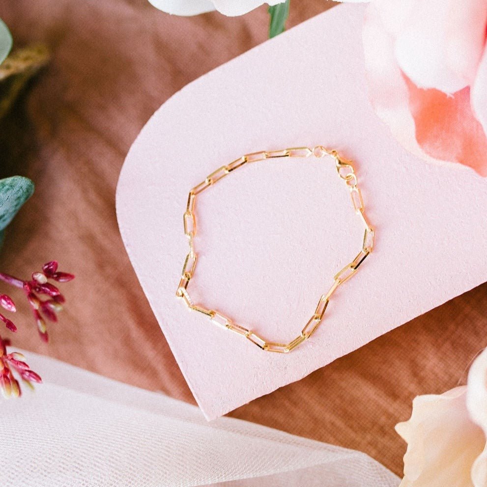 Gold Filled Paperclip Bracelet - Destiny's Beautiful World