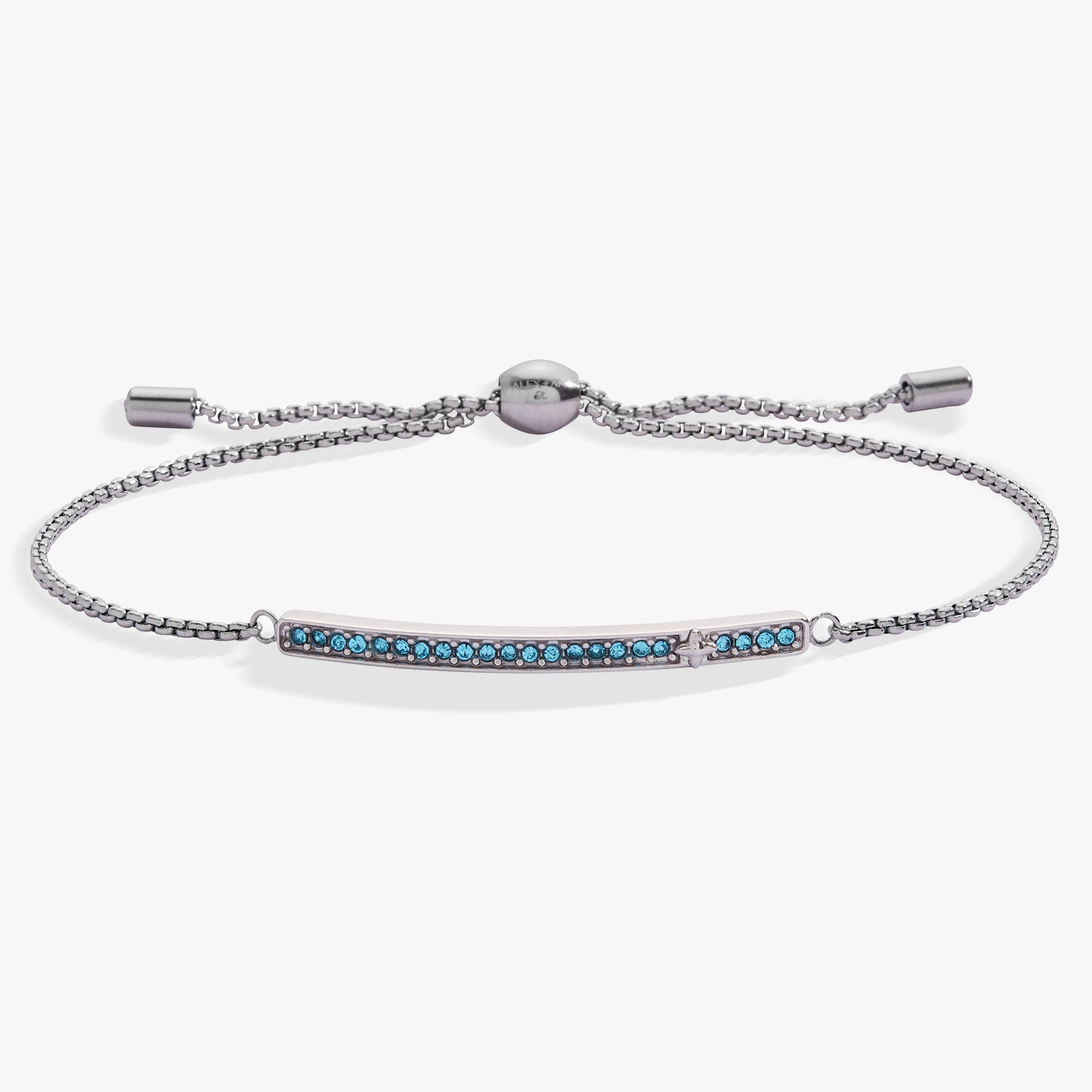 March Everyday Birthstone Pave Bolo Bracelet - Destiny's Beautiful World