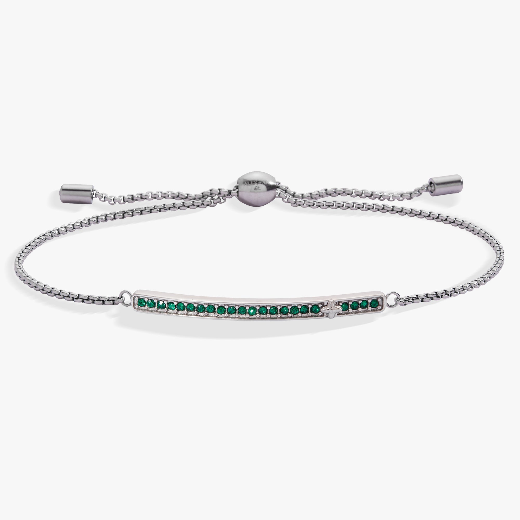 May Everyday Birthstone Pave Bolo Bracelet - Destiny's Beautiful World