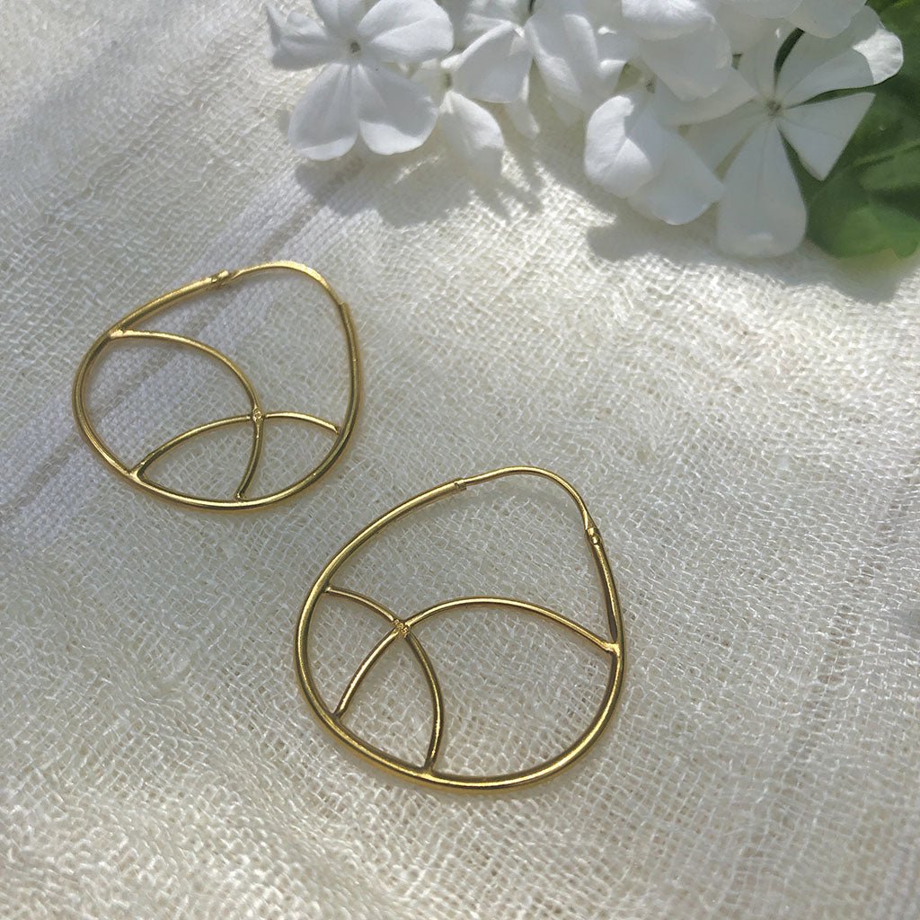 Geometric Gold Hoop Earrings - Destiny's Beautiful World