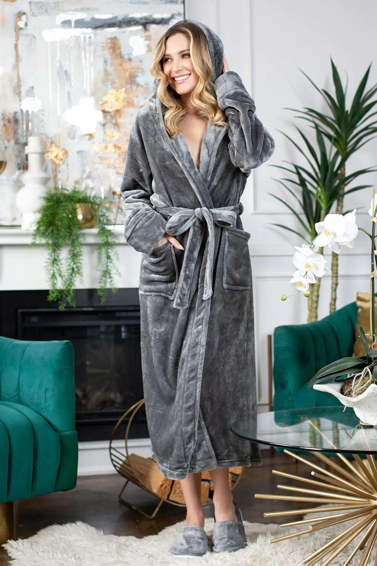 Plush Hoodie Robe
