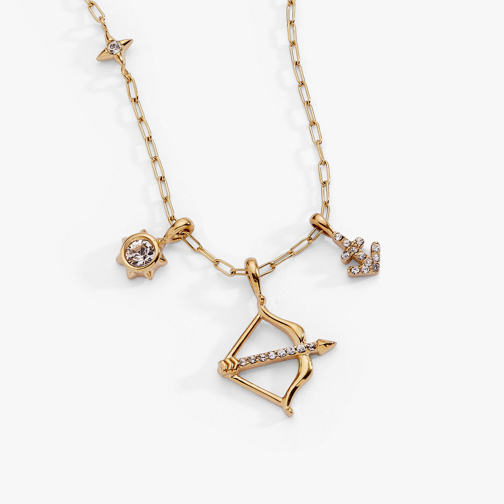 Sagittarius Zodiac Charm Cluster Necklace - Destiny's Beautiful World