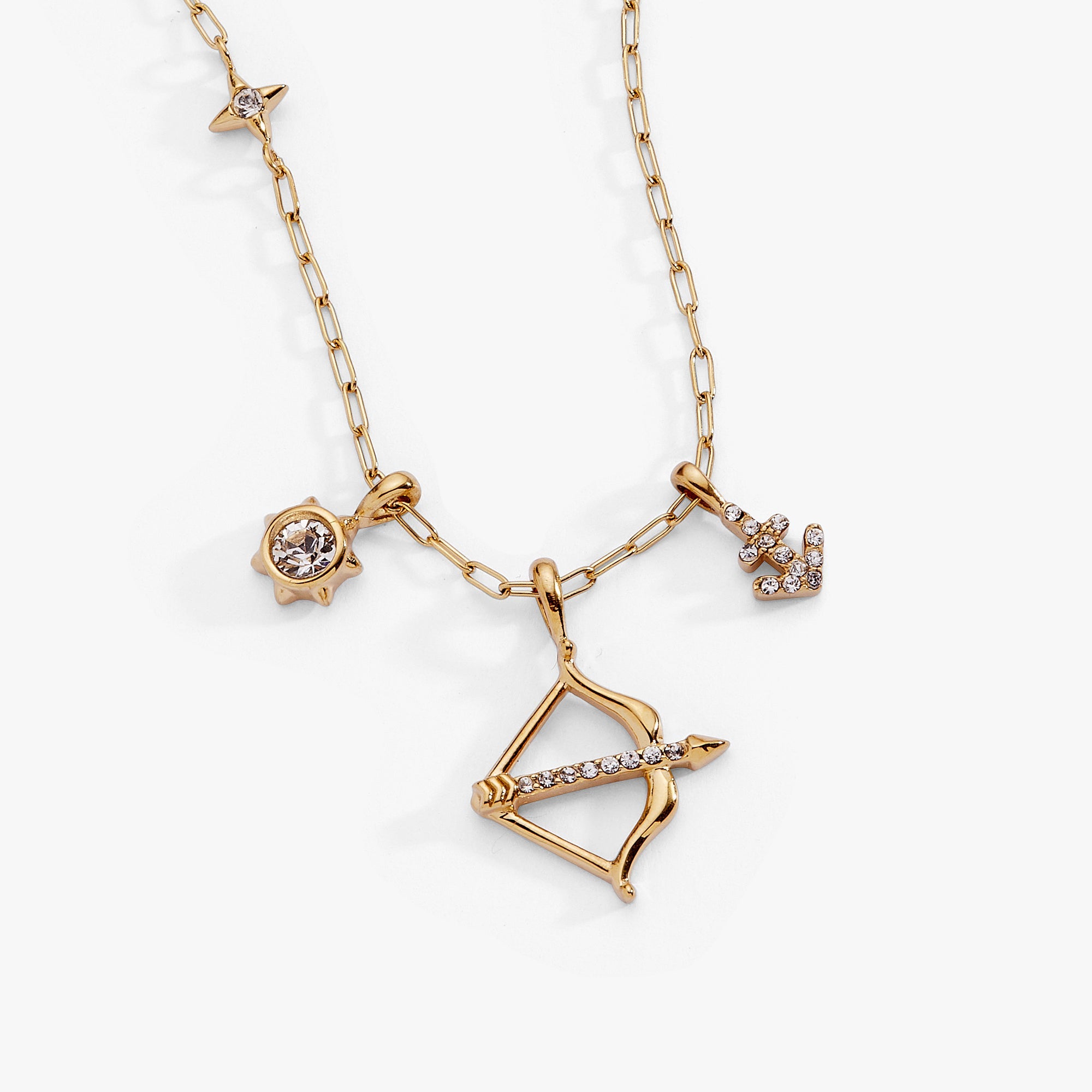 Sagittarius Zodiac Charm Cluster Necklace - Destiny's Beautiful World