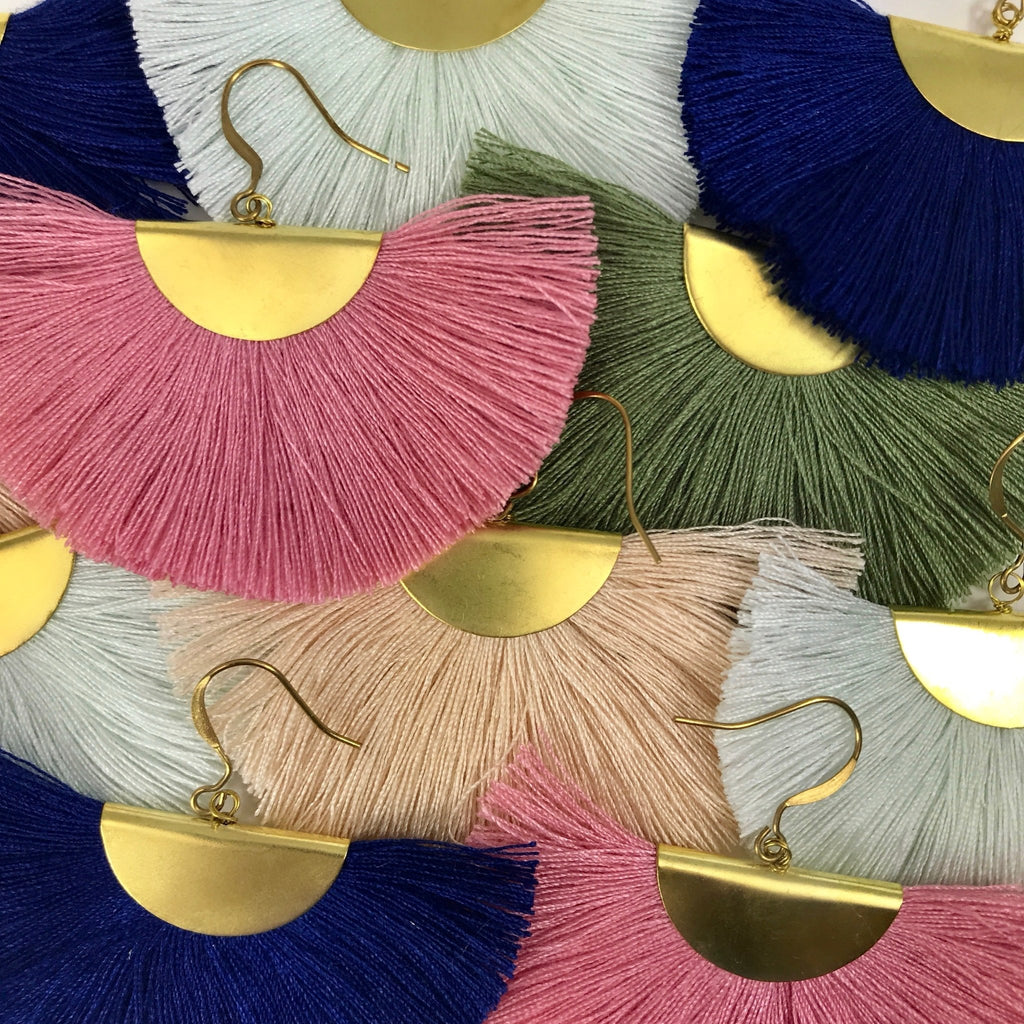 Half Moon Fan Earrings - Destiny's Beautiful World