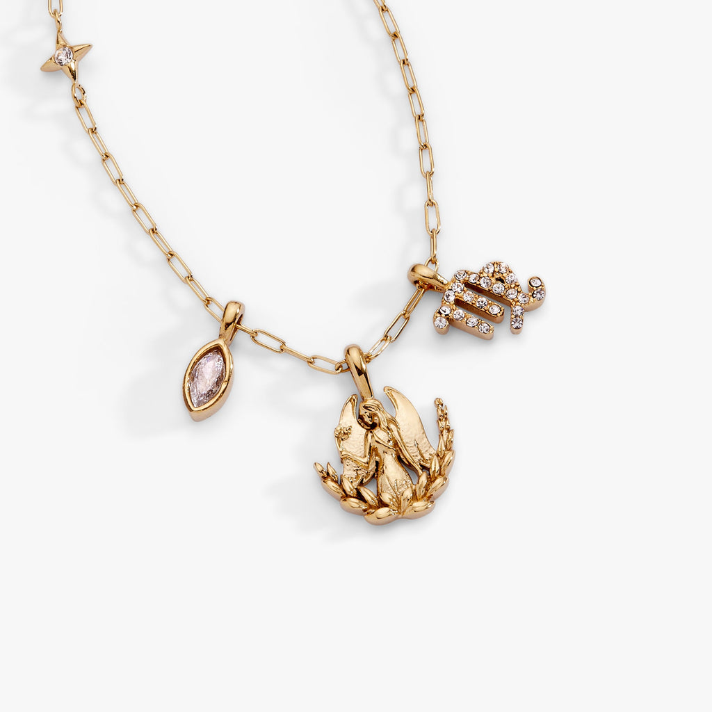 Virgo Zodiac Charm Cluster Necklace - Destiny's Beautiful World