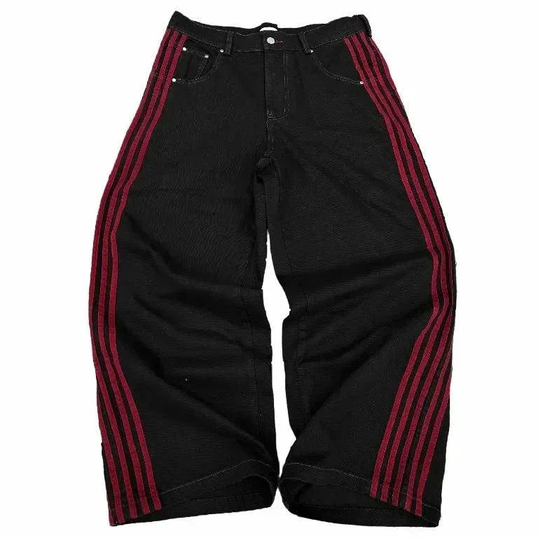 Y2K Baggy Harajuku Vintage Striped Jeans