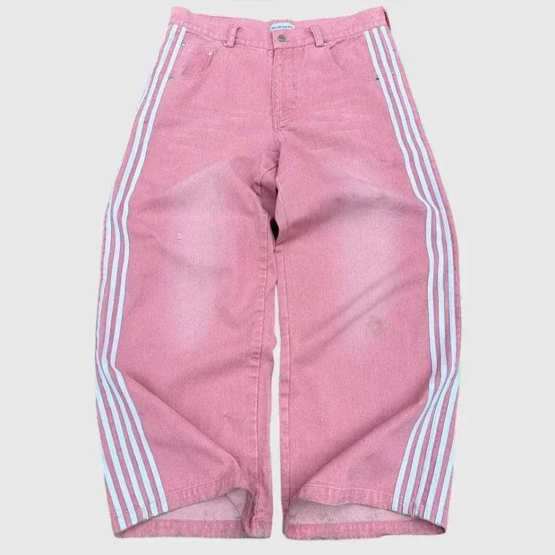 Y2K Baggy Harajuku Vintage Striped Jeans