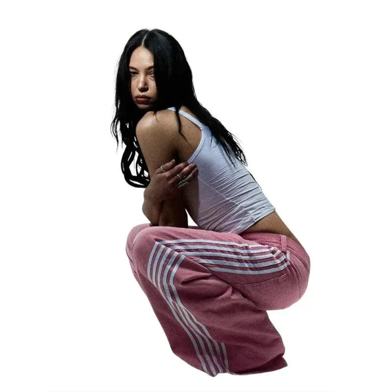 Y2K Baggy Harajuku Vintage Striped Jeans