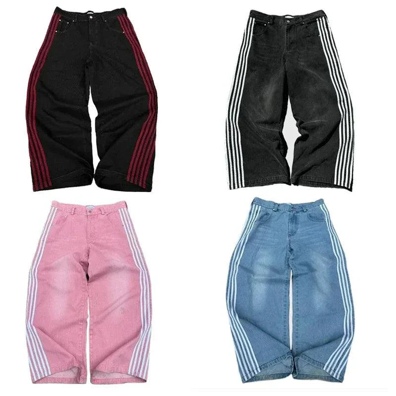 Y2K Baggy Harajuku Vintage Striped Jeans
