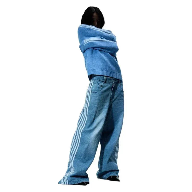 Y2K Baggy Harajuku Vintage Striped Jeans