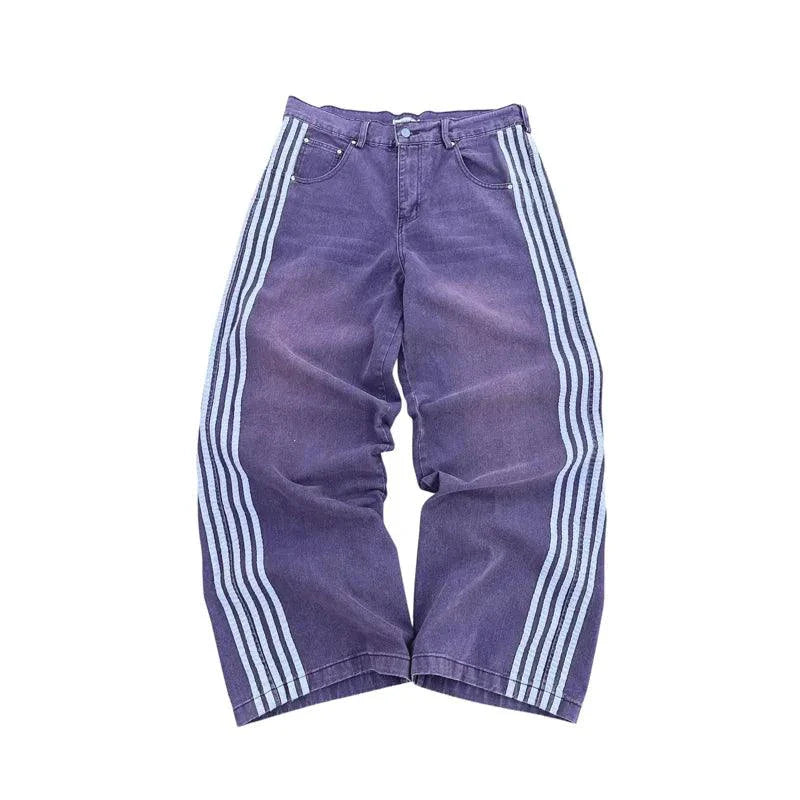 Y2K Baggy Harajuku Vintage Striped Jeans